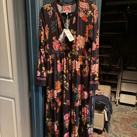 NEW Johnny Was Floral Long Sleeve Dress - Picture 8 of 10